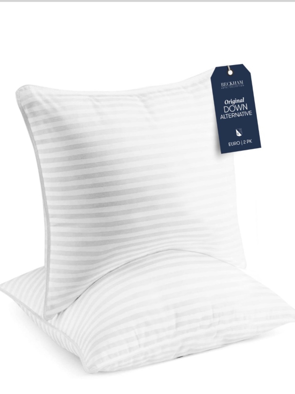 Euro Pillow Inserts Original Down Alternative WHITE 26x26” (2-pack)